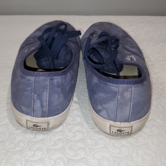 Women's Lacoste Blue Canvas Sneakers - Picture 4 of 5